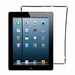 Cadre Joint Contour Ecran Vitre Tactile pour iPad 2 Noir 